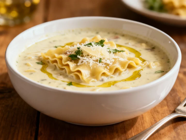 Alfredo Lasagna Soup — Creamy Comfort in 30 Minutes