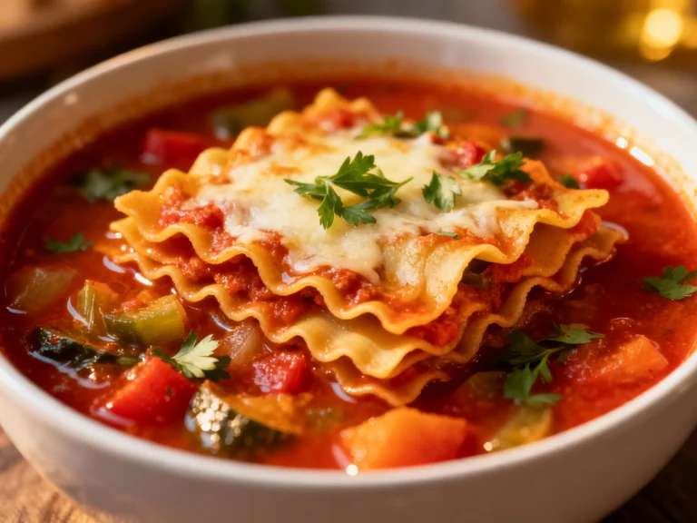 Vegetarian Lasagna Soup for Cozy Weeknights—fast and Hearty