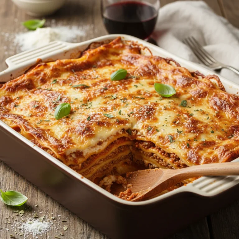 Classic Bolognese & Béchamel Lasagna — Big Flavor Low Stress
