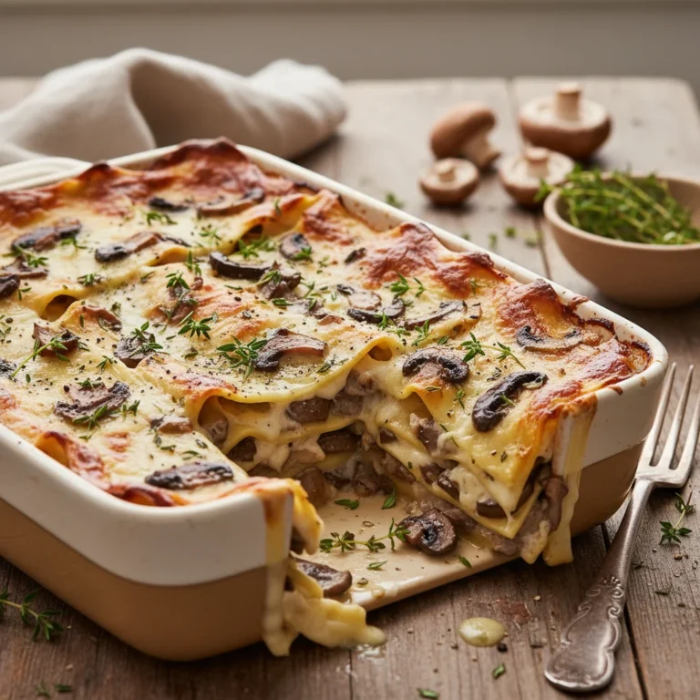 Wild Mushroom & Thyme Lasagna — Rustic Layers, Big Flavor