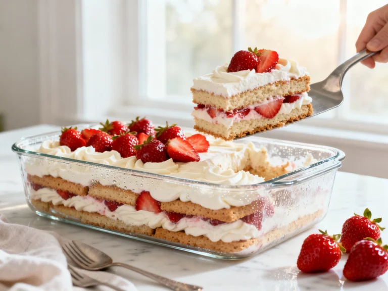 No-bake Strawberry Shortcake Icebox Cake for Instant Summer Joy