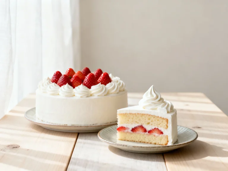 Japanese-style Strawberry Shortcake Sponge With Whipped Cream