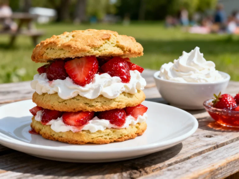 Vegan Strawberry Shortcake With Coconut Cream and Olive Oil Biscuits