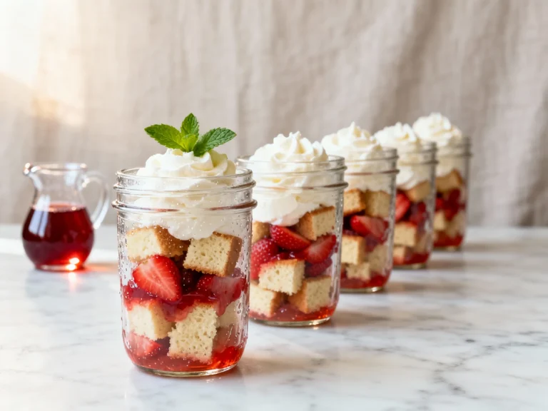 Strawberry Shortcake Trifles in Jars (make-ahead Friendly)