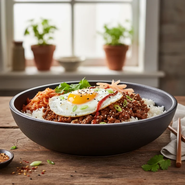 One-pot Korean Beef Mince & Rice Bowls for Busy Nights
