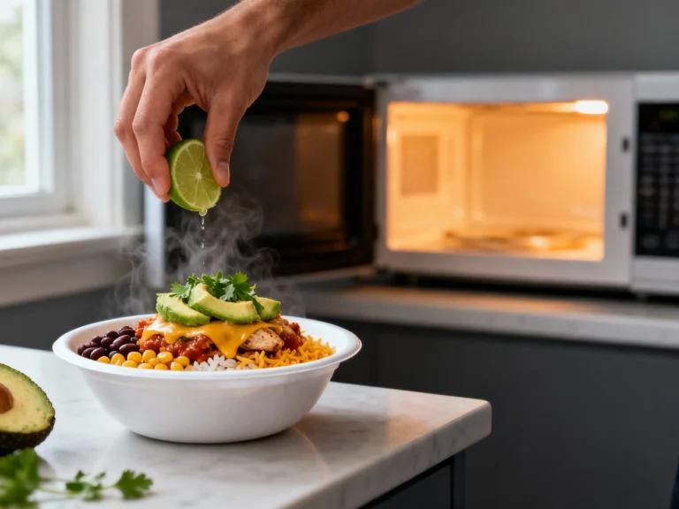 Microwave Recipes Dinner Easy — Quick 15 Minute Burrito Bowl