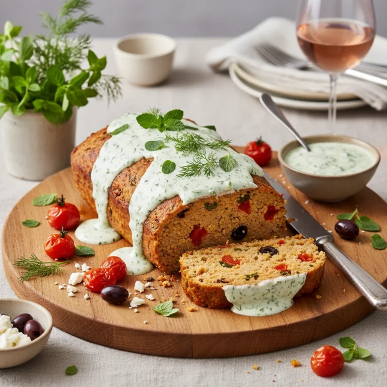 Mediterranean Chicken Meatloaf With Herb Yogurt Glaze — Weeknight Hero