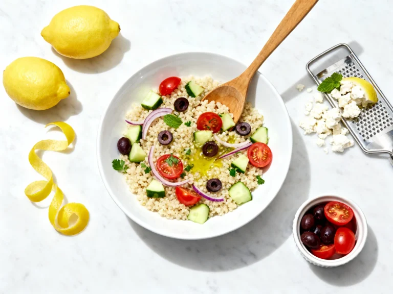 15-minute Greek Quinoa Salad With Lemon Feta