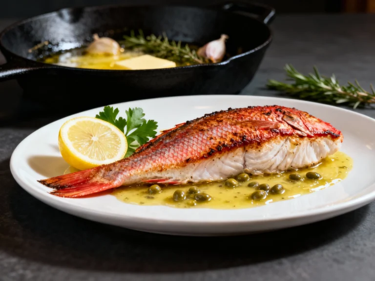 Whole Roasted Red Snapper Mediterranean Style (olives & Herbs)