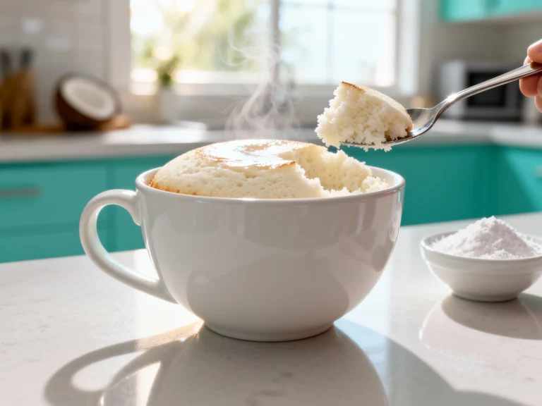 90-second Coconut Flour Mug Cake (microwave) for Instant Joy