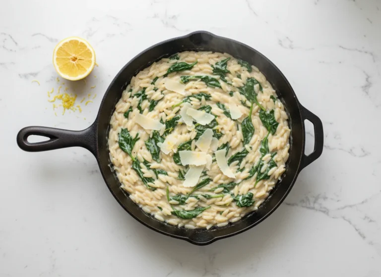 Spinach Recipes You’ll Actually Crave: One Pan Creamy Orzo