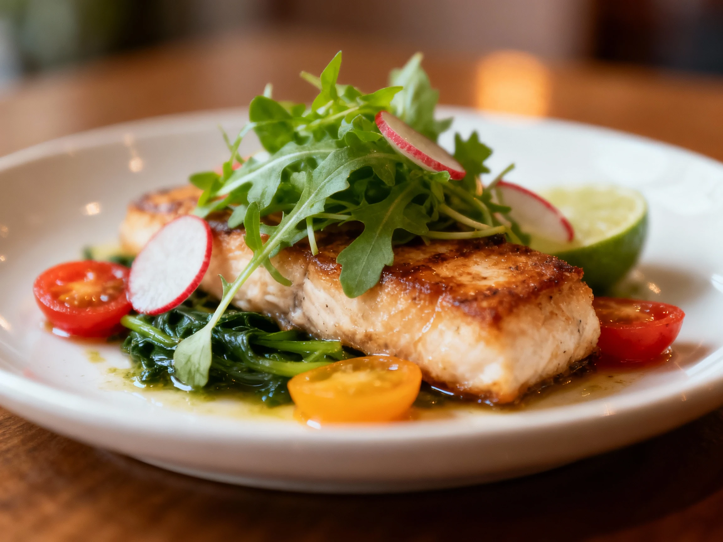 Food photography, ```json, professional food photography, high quality, appetizing, restaurant quality, clean compositio