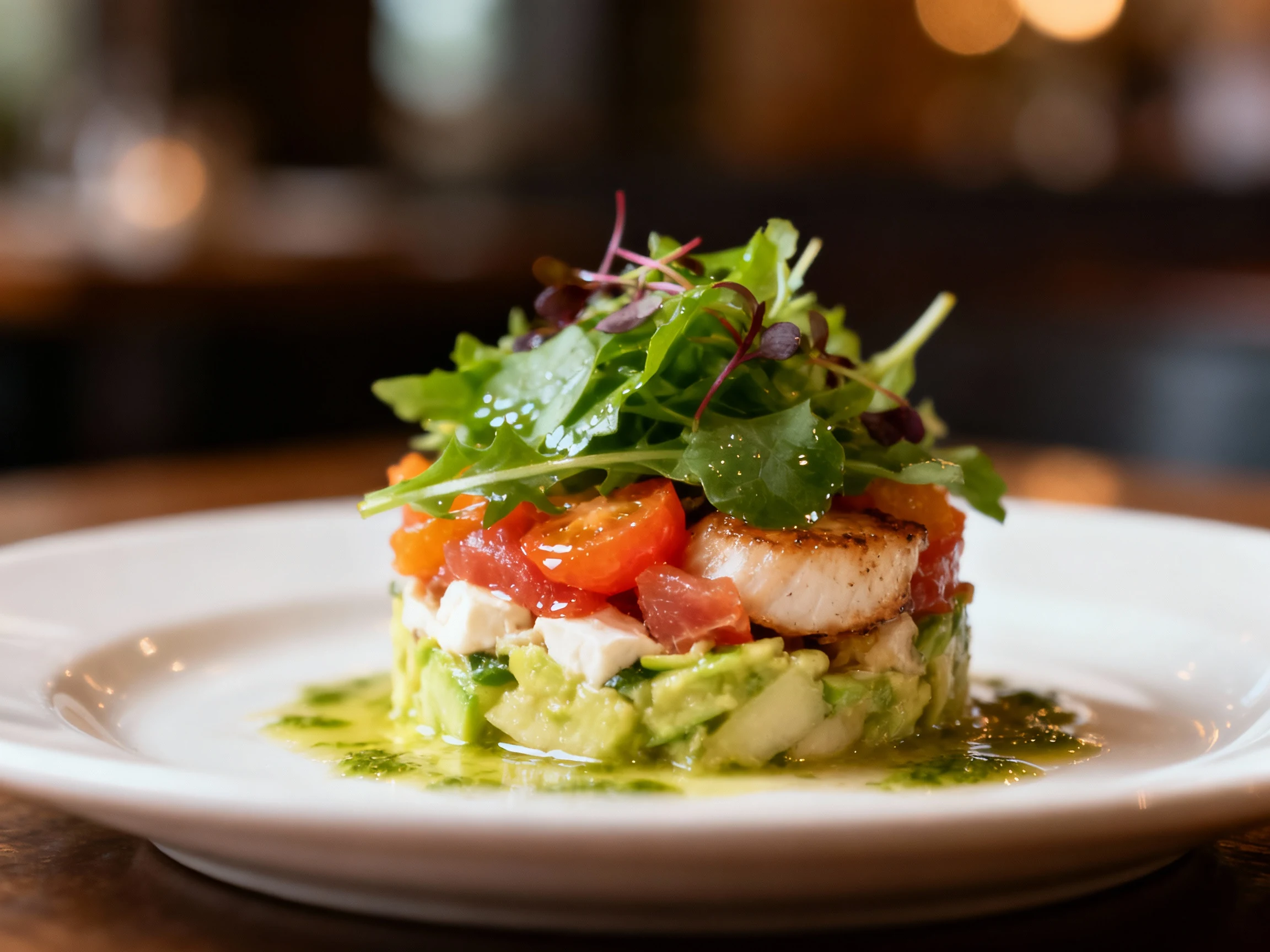 Food photography, ```json, professional food photography, high quality, appetizing, restaurant quality, clean compositio