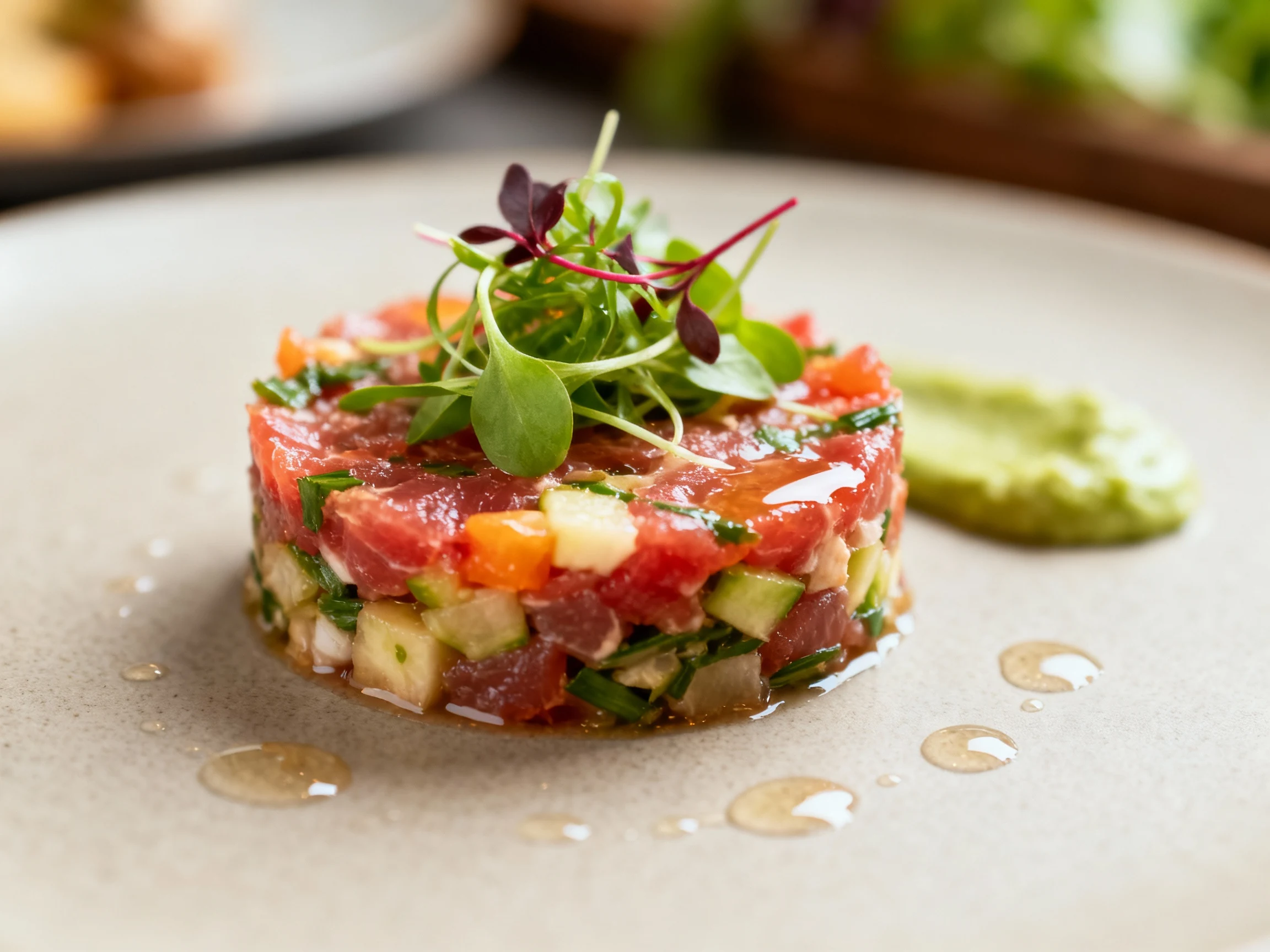 Food photography, ```json, professional food photography, high quality, appetizing, restaurant quality, clean compositio