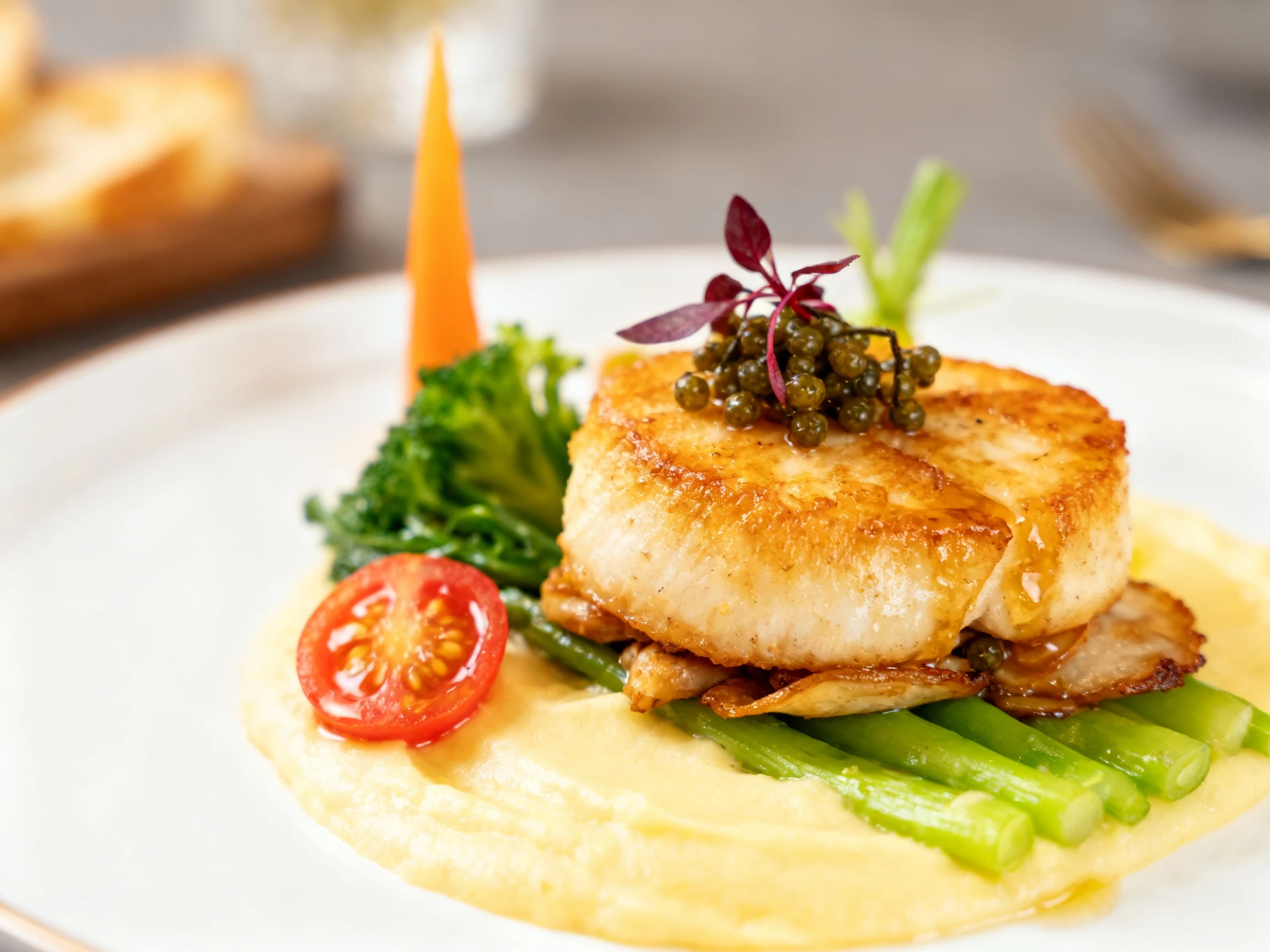 Food photography, [, professional food photography, high quality, appetizing, restaurant quality, clean composition, foo