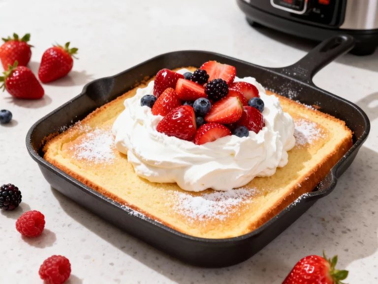 Air Fryer Cake Recipes: Sheet-pan Style Berry Shortcake Cake
