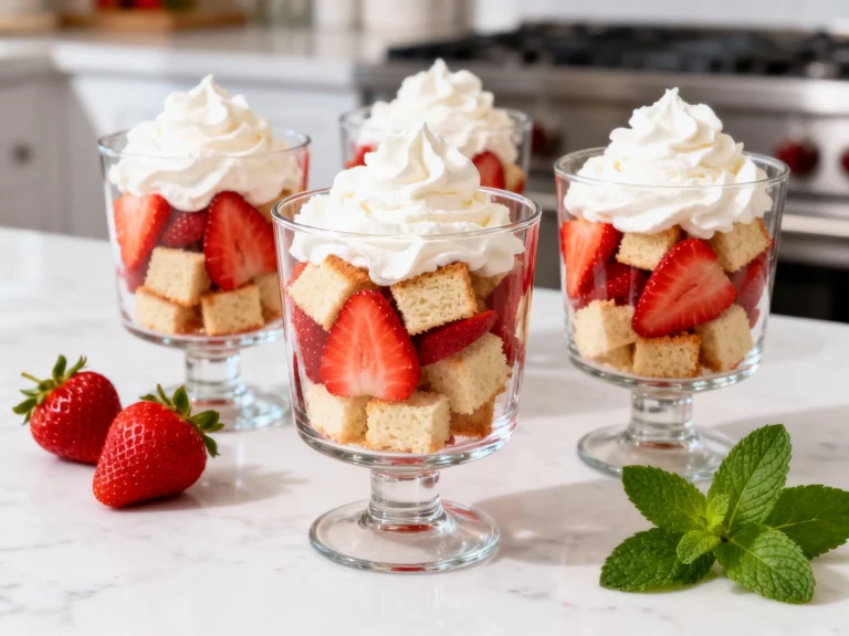 Sugar Free Cake Mix Recipes: Strawberry Shortcake Trifle Cups